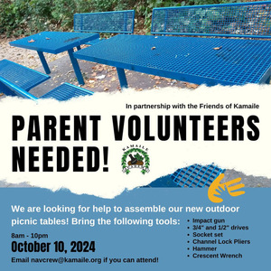 Parents Volunteers Needed